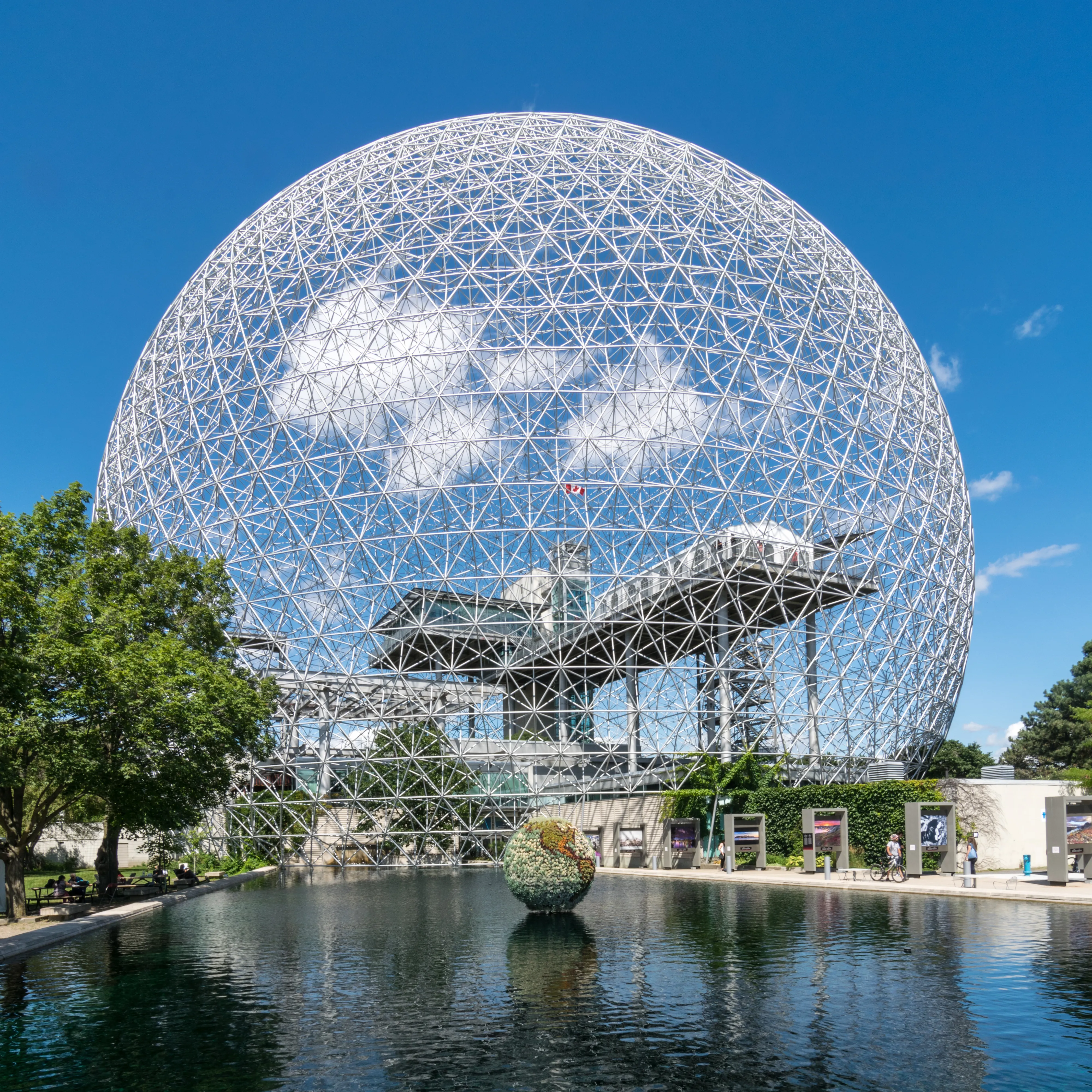 Biosphere was developed by Buckminster Fuller for Expo 67. It is currently a museum dedicated to the environment. Montreal, Canada.