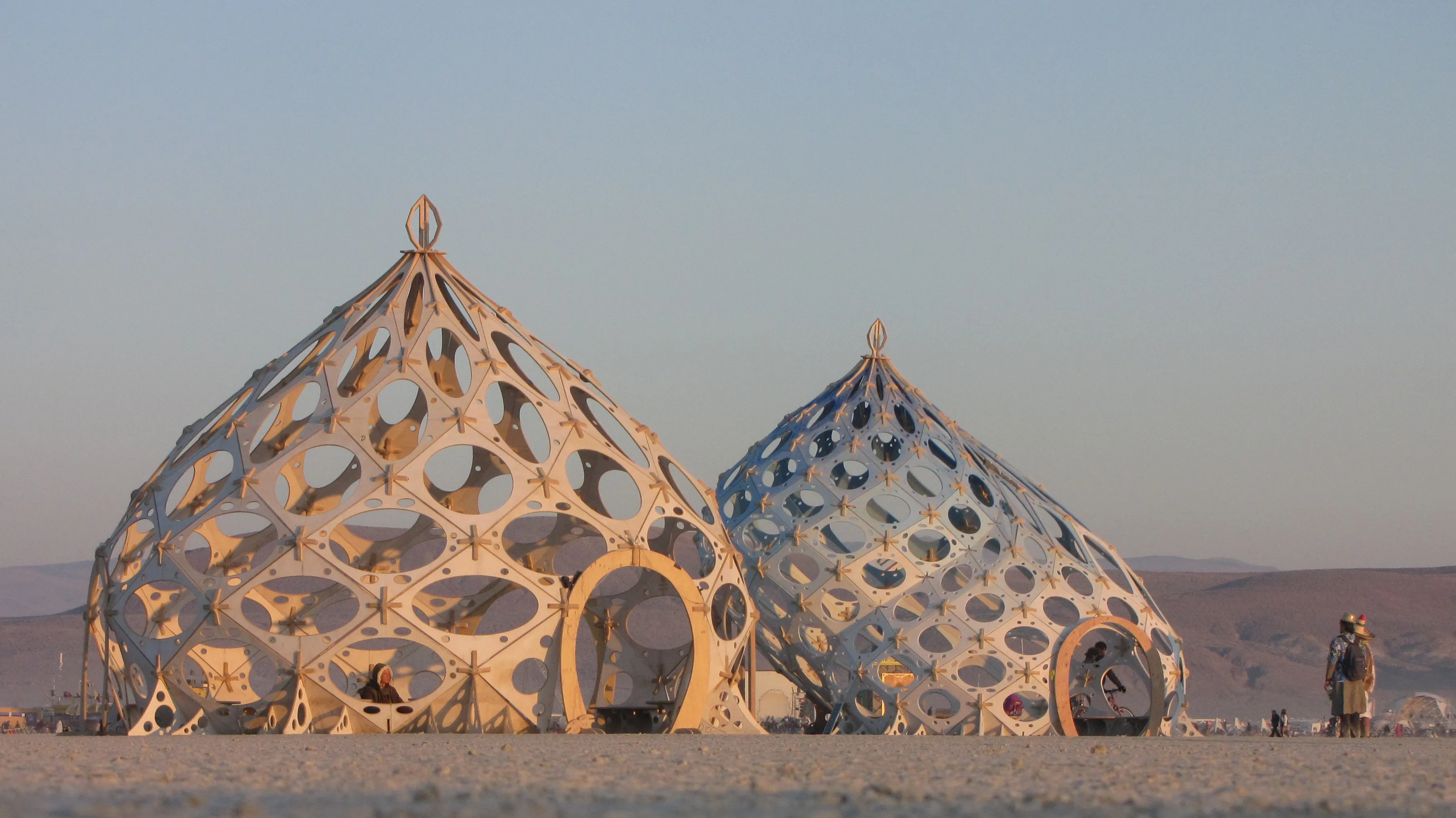 Zomes developed by Rob Bell for the Burning Man festival.