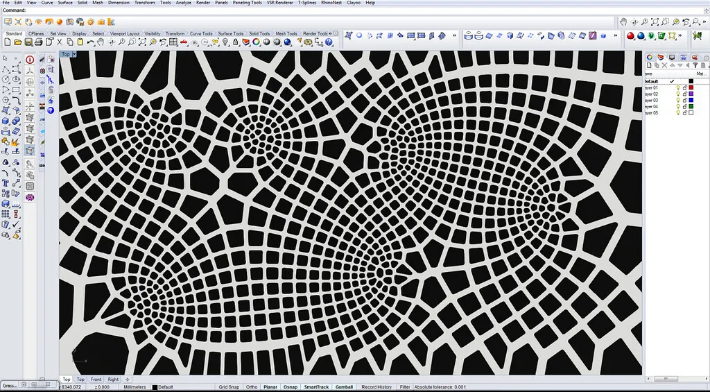 Fibonacci pattern with attractor