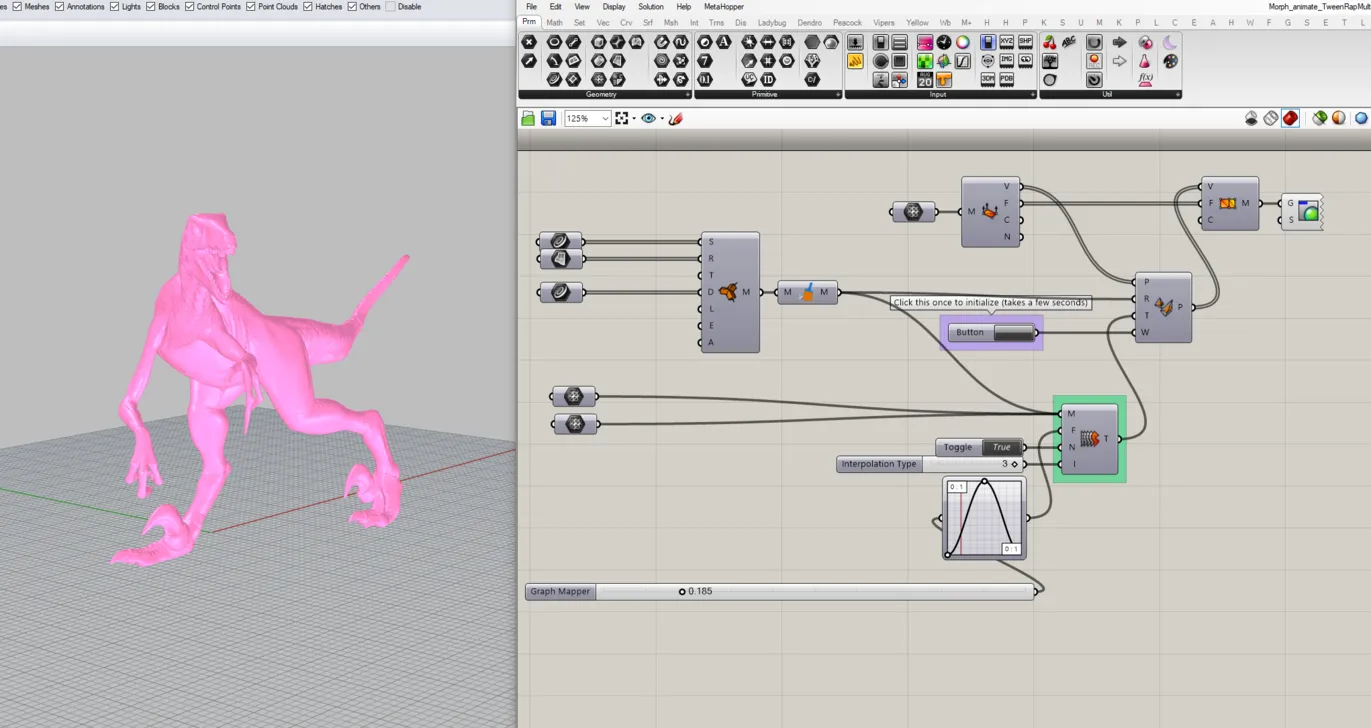 Skeleton fattener + mesh cage morph