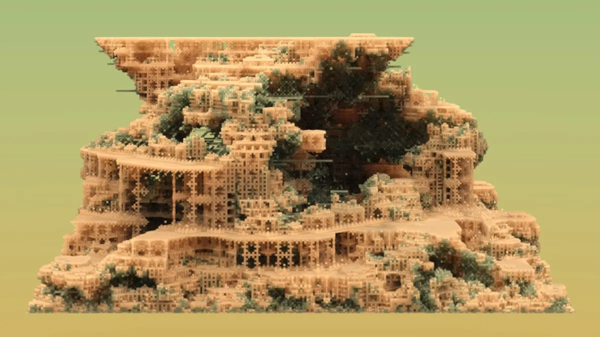 Voxel Automata Terrain is a voxelized terrain generator developed in Processing